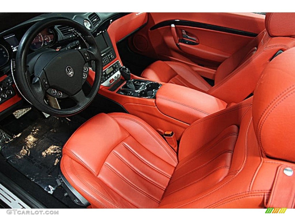 2011 GranTurismo Convertible GranCabrio - Grigio Granito (Dark Grey) / Rosso Corallo photo #8