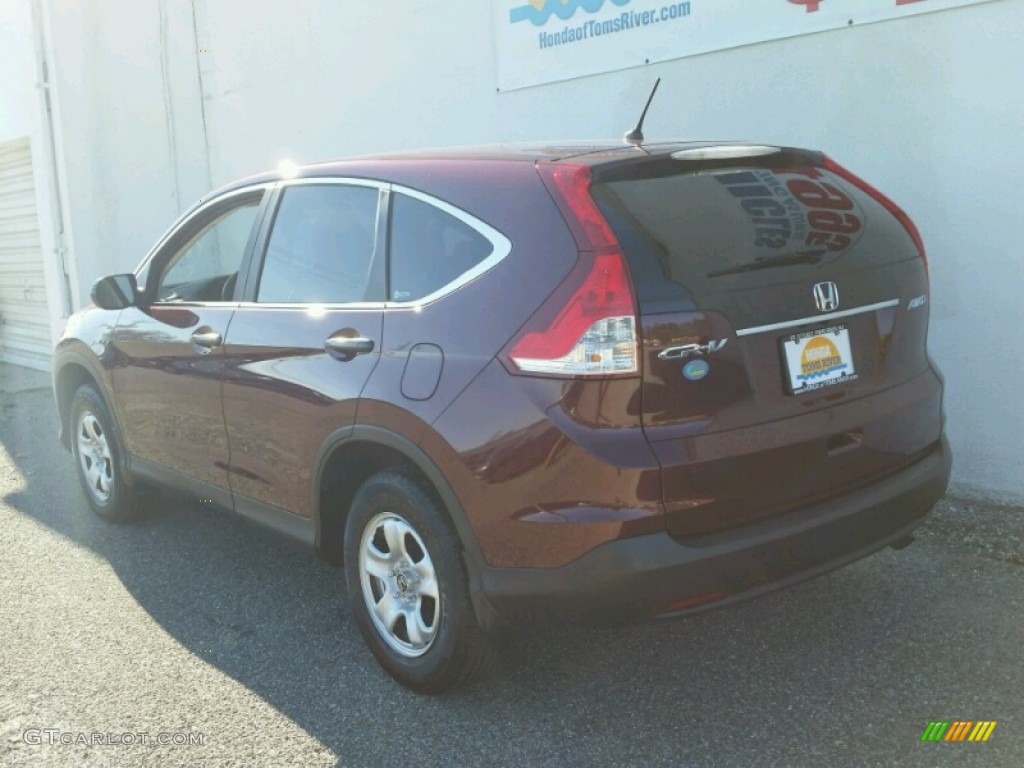 2012 CR-V LX 4WD - Basque Red Pearl II / Gray photo #7