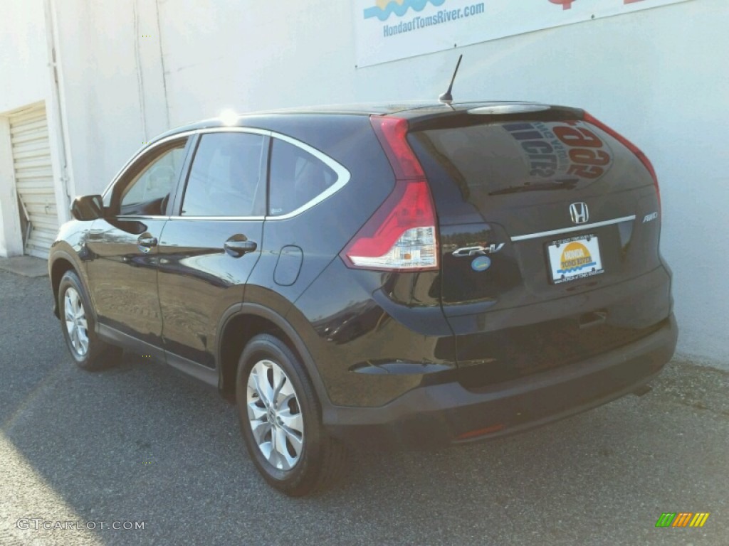 2012 CR-V EX 4WD - Crystal Black Pearl / Black photo #7