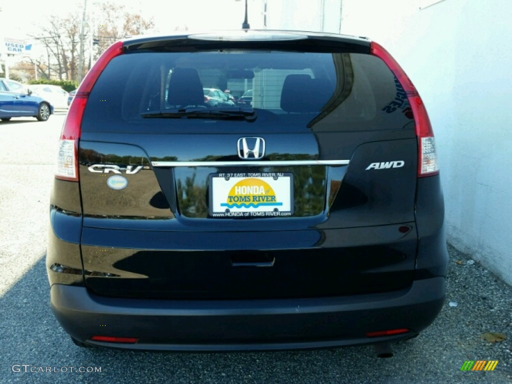 2012 CR-V EX 4WD - Crystal Black Pearl / Black photo #8