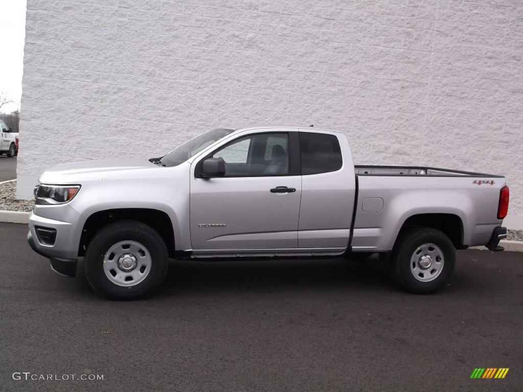 Silver Ice Metallic 2015 Chevrolet Colorado WT Extended Cab 4WD Exterior Photo #99333181