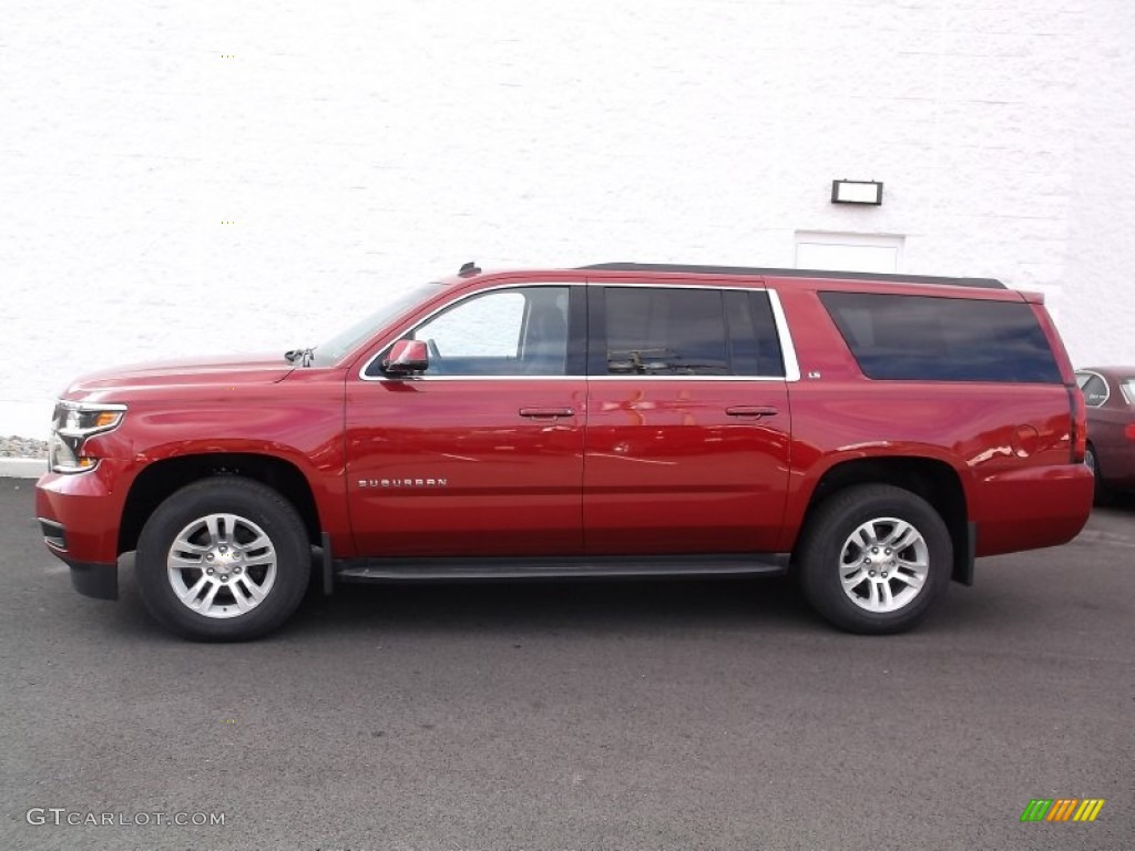 Crystal Red Tintcoat 2015 Chevrolet Suburban LS 4WD Exterior Photo #99334762