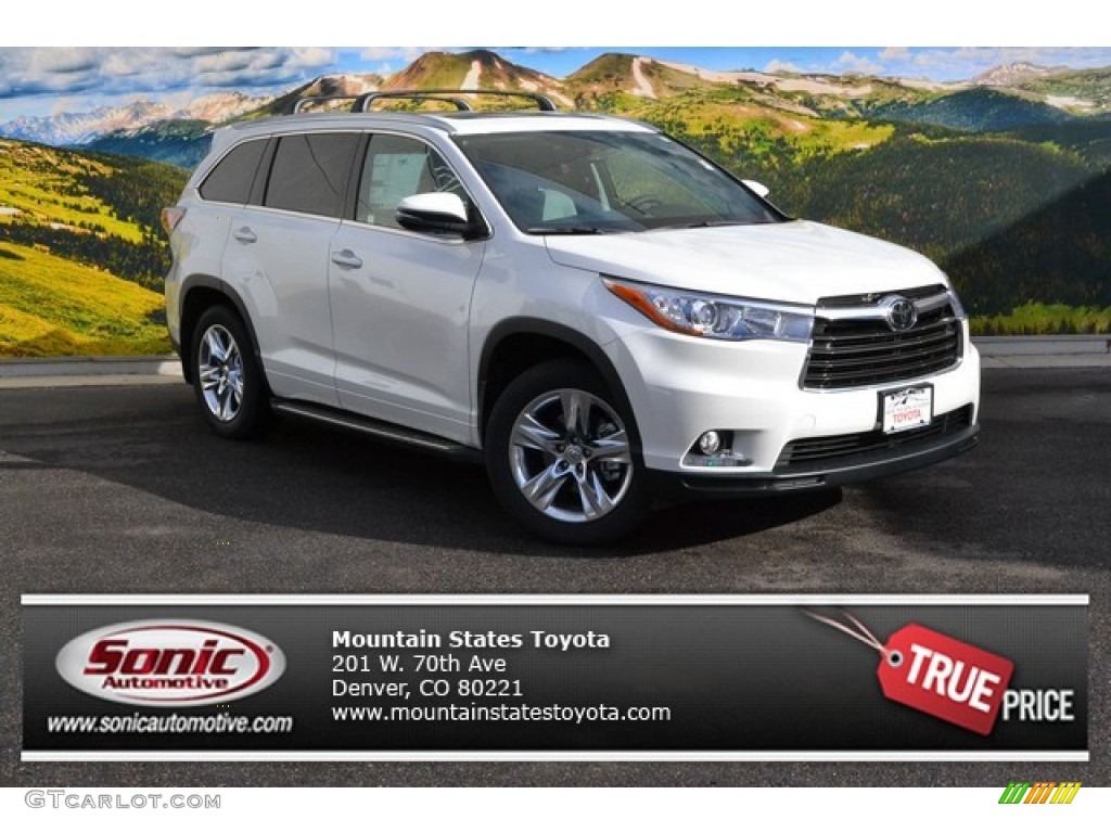 2015 Highlander Limited AWD - Blizzard Pearl White / Ash photo #1