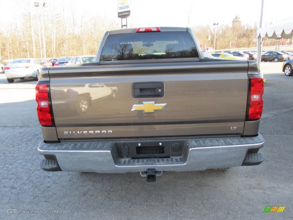 2015 Silverado 1500 LT Double Cab 4x4 - Brownstone Metallic / Jet Black photo #4