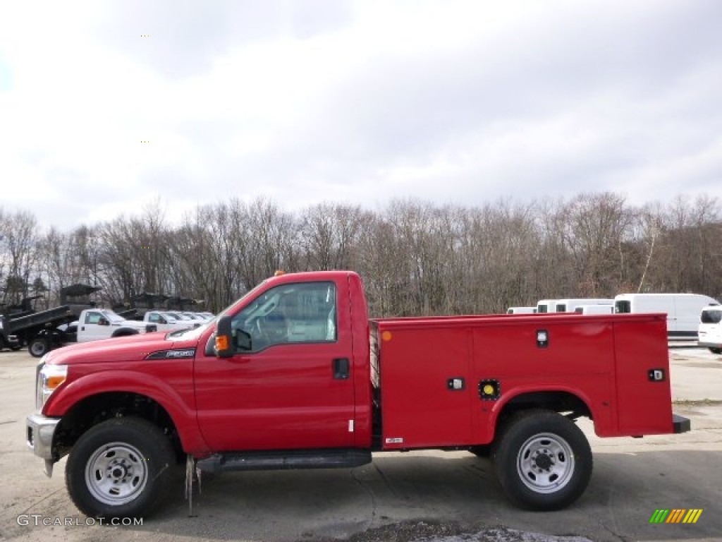 2015 F350 Super Duty XL Regular Cab 4x4 Utility - Vermillion Red / Steel photo #1