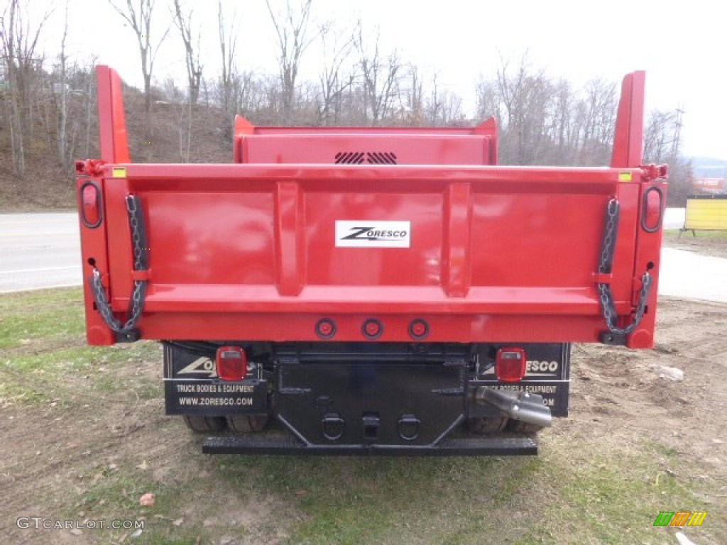 2015 F550 Super Duty XL Regular Cab 4x4 Dump Truck - Vermillion Red / Steel photo #7