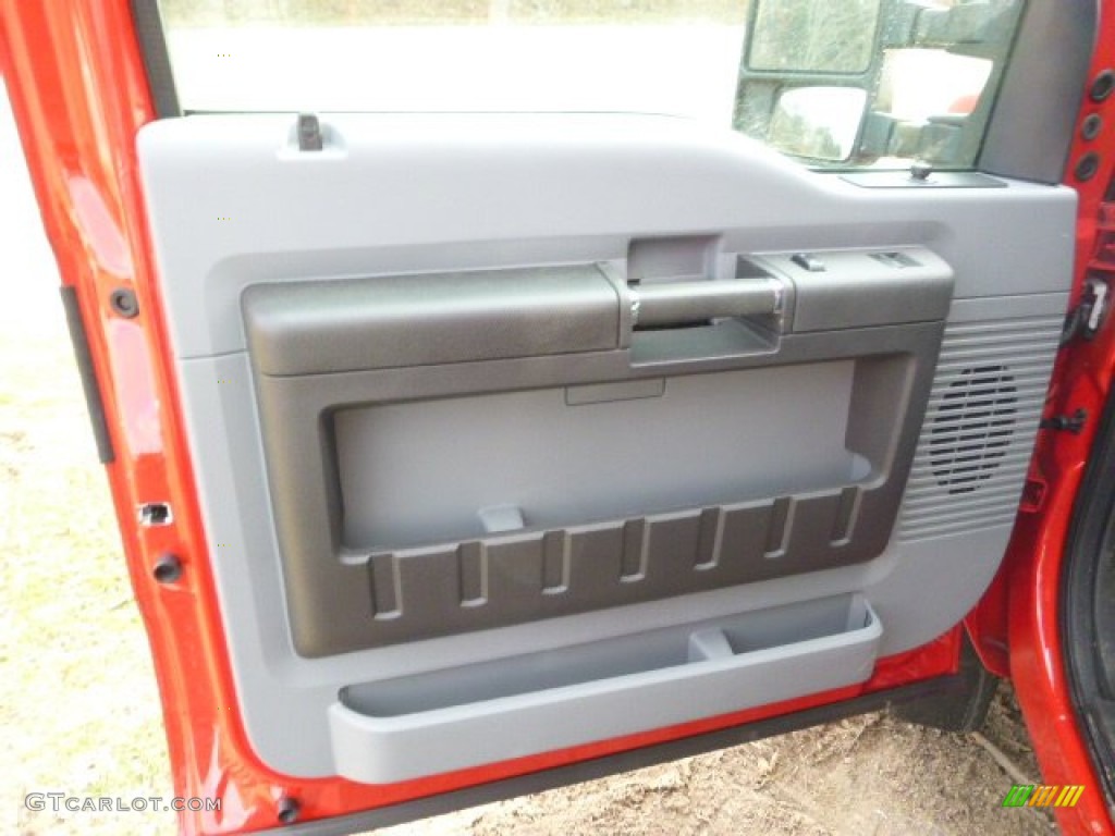 2015 F550 Super Duty XL Regular Cab 4x4 Dump Truck - Vermillion Red / Steel photo #12