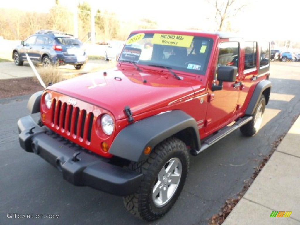 2012 Wrangler Unlimited Sport 4x4 - Flame Red / Black photo #4
