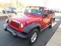 2012 Flame Red Jeep Wrangler Unlimited Sport 4x4  photo #4