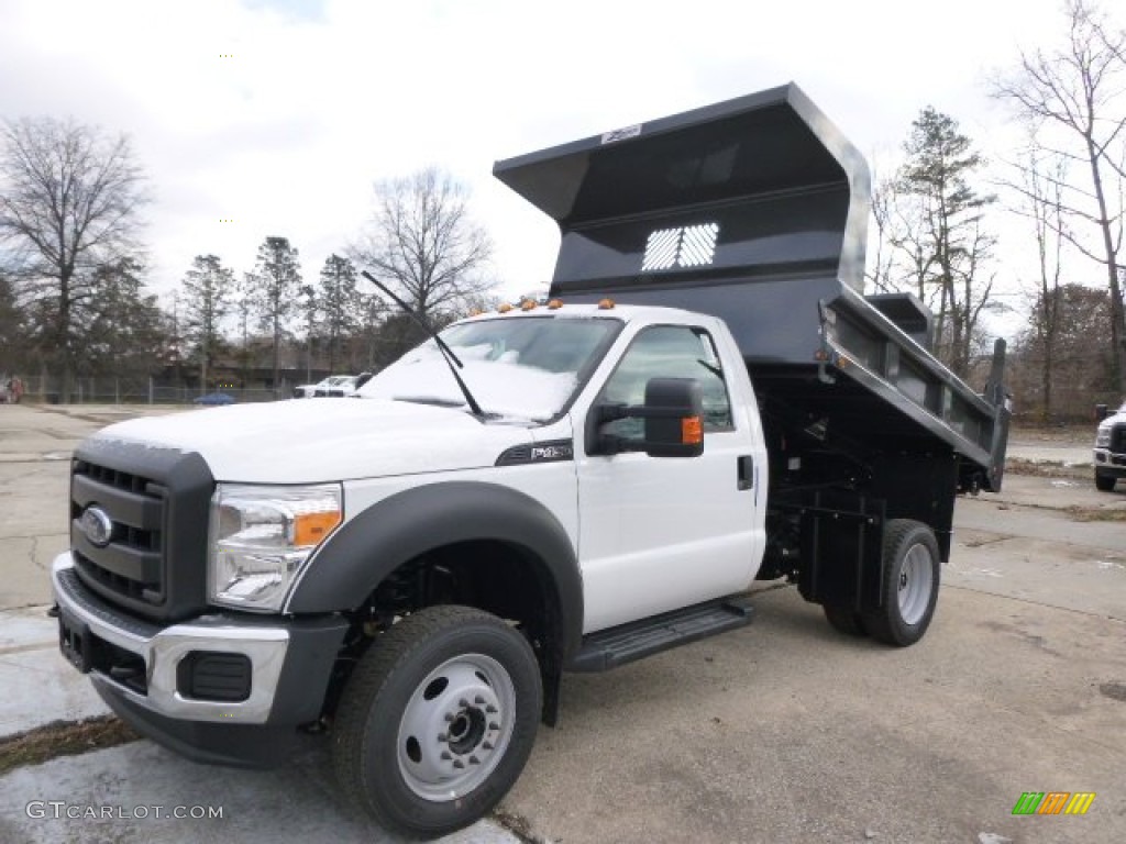 Oxford White 2015 Ford F450 Super Duty XL Regular Cab Dump Truck Exterior Photo #99337960