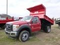 Vermillion Red - F550 Super Duty XL Regular Cab 4x4 Dump Truck Photo No. 2