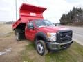 Vermillion Red - F550 Super Duty XL Regular Cab 4x4 Dump Truck Photo No. 4