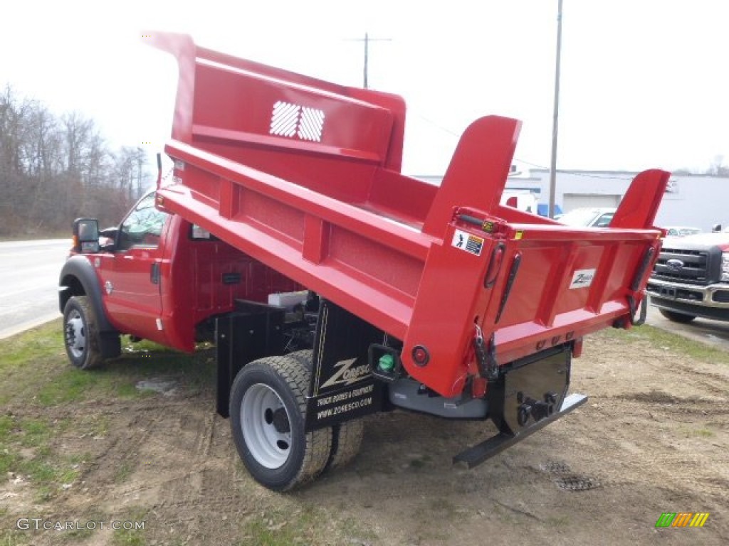 2015 F550 Super Duty XL Regular Cab 4x4 Dump Truck - Vermillion Red / Steel photo #8