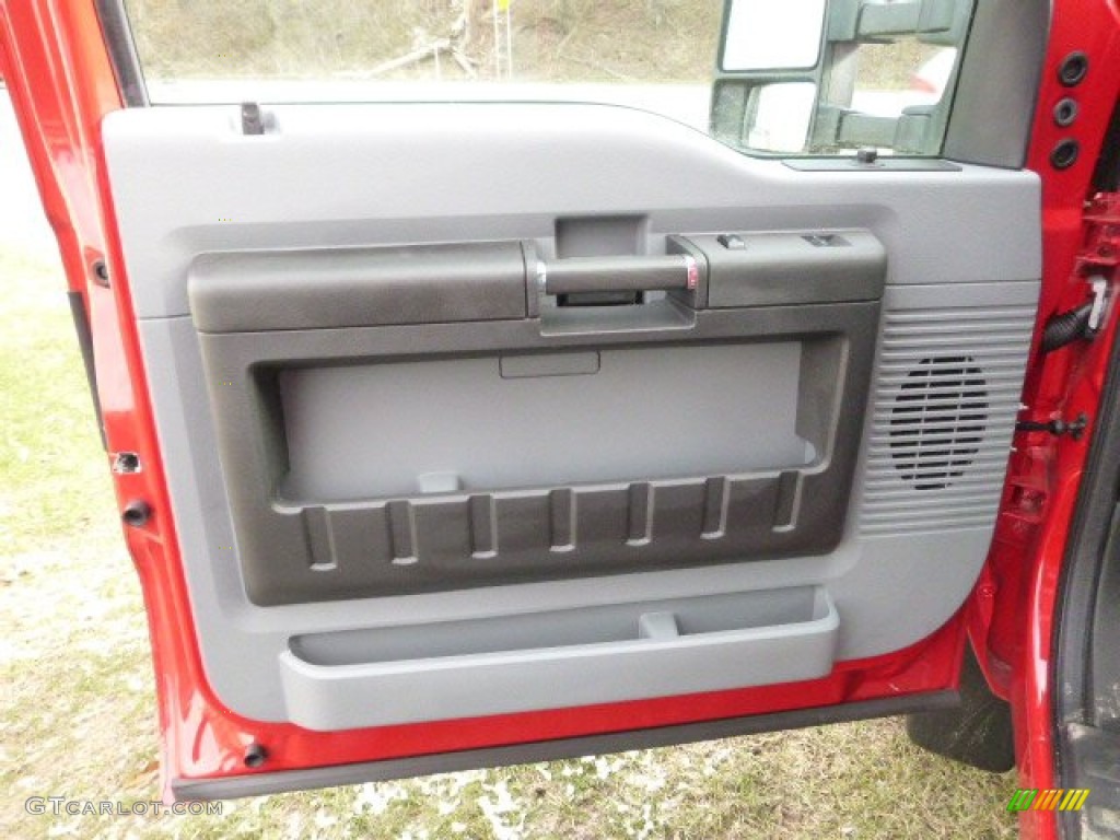 2015 F550 Super Duty XL Regular Cab 4x4 Dump Truck - Vermillion Red / Steel photo #12
