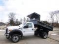 Oxford White - F550 Super Duty XL Regular Cab 4x4 Dump Truck Photo No. 1