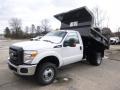 Oxford White - F350 Super Duty XL Regular Cab 4x4 Dump Truck Photo No. 2