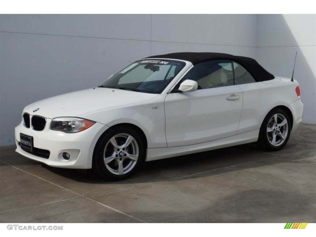 2012 1 Series 128i Convertible - Alpine White / Oyster photo #8