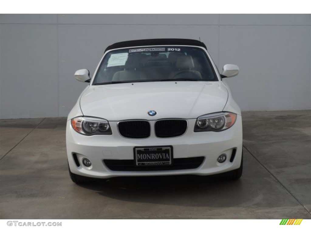 2012 1 Series 128i Convertible - Alpine White / Oyster photo #9