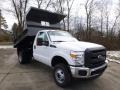 Oxford White - F350 Super Duty XL Regular Cab 4x4 Dump Truck Photo No. 4