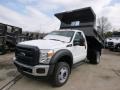 2015 Oxford White Ford F450 Super Duty XL Regular Cab Dump Truck 4x4  photo #2