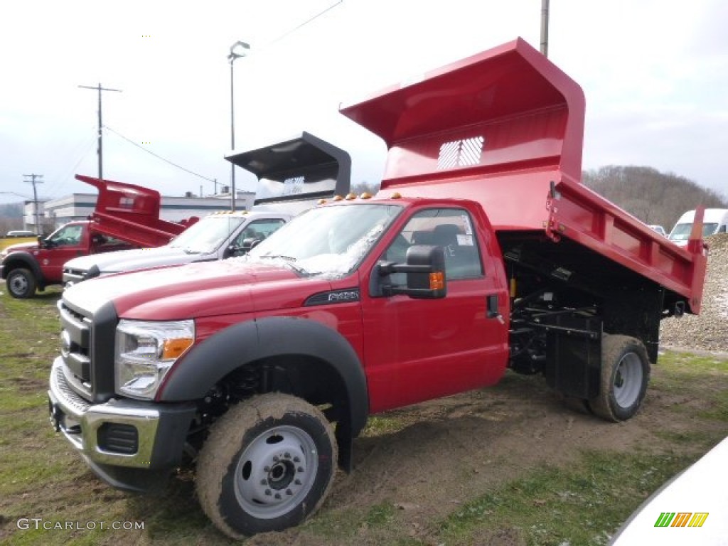 Vermillion Red 2015 Ford F450 Super Duty XL Regular Cab Dump Truck 4x4 Exterior Photo #99344887
