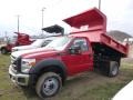 Vermillion Red 2015 Ford F450 Super Duty XL Regular Cab Dump Truck 4x4 Exterior