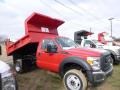 2015 Vermillion Red Ford F450 Super Duty XL Regular Cab Dump Truck 4x4  photo #5