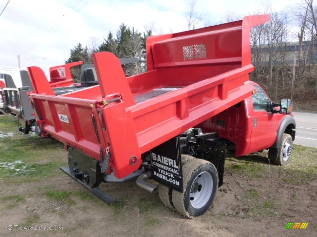 2015 F450 Super Duty XL Regular Cab Dump Truck 4x4 - Vermillion Red / Steel photo #6