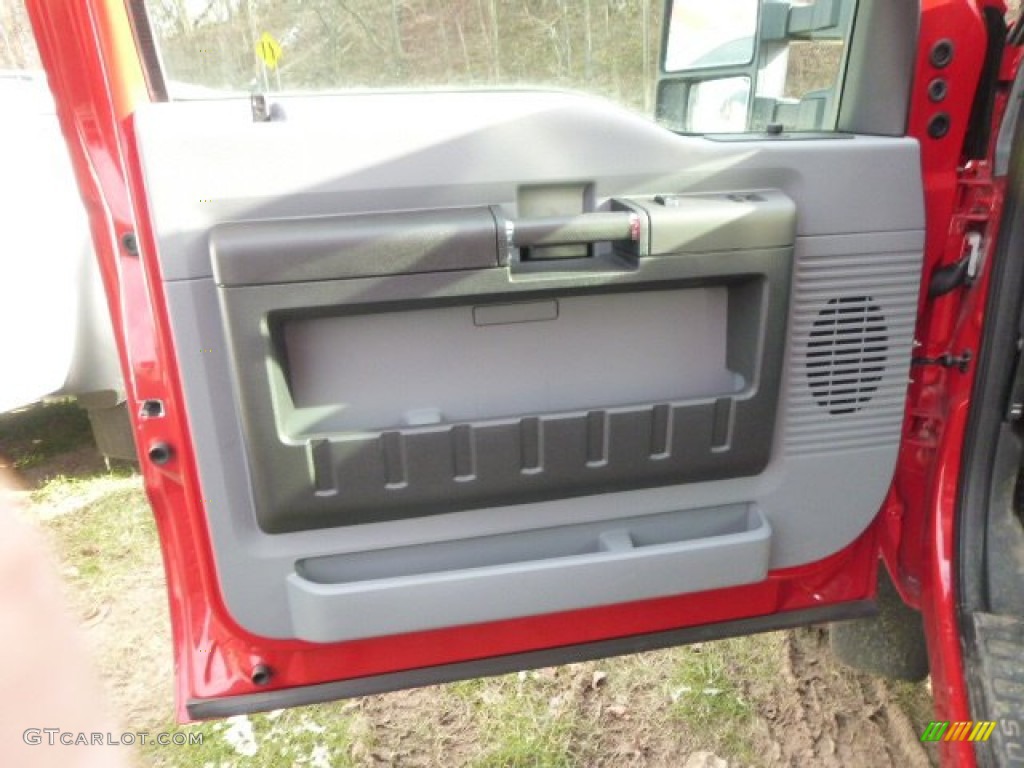2015 F450 Super Duty XL Regular Cab Dump Truck 4x4 - Vermillion Red / Steel photo #12