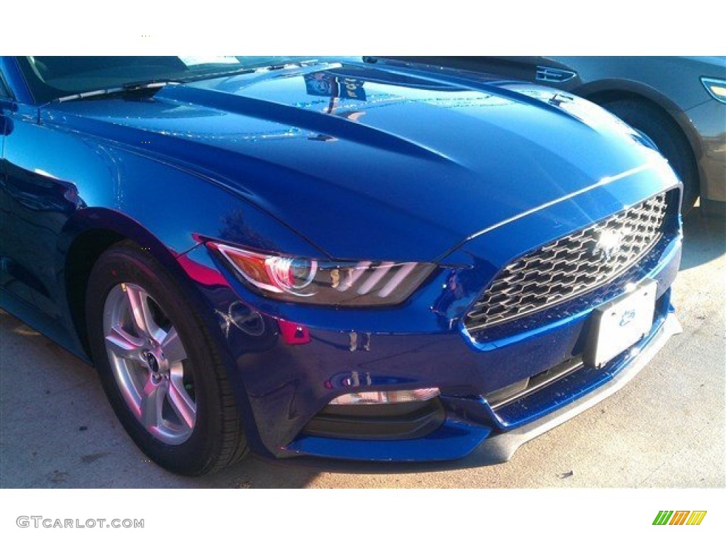 2015 Mustang V6 Coupe - Deep Impact Blue Metallic / Ebony photo #2