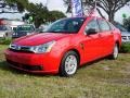 2008 Vermillion Red Ford Focus SE Sedan  photo #2