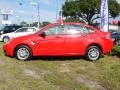 2008 Vermillion Red Ford Focus SE Sedan  photo #3