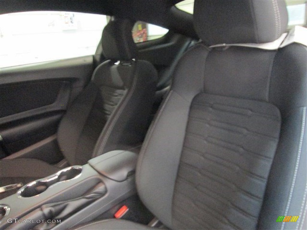 Ebony Interior 2015 Ford Mustang EcoBoost Coupe Photo #99354571