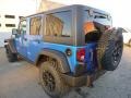 2015 Hydro Blue Pearl Jeep Wrangler Unlimited Willys Wheeler 4x4  photo #3