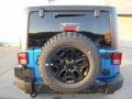 2015 Hydro Blue Pearl Jeep Wrangler Unlimited Willys Wheeler 4x4  photo #4
