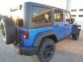 2015 Hydro Blue Pearl Jeep Wrangler Unlimited Willys Wheeler 4x4  photo #5