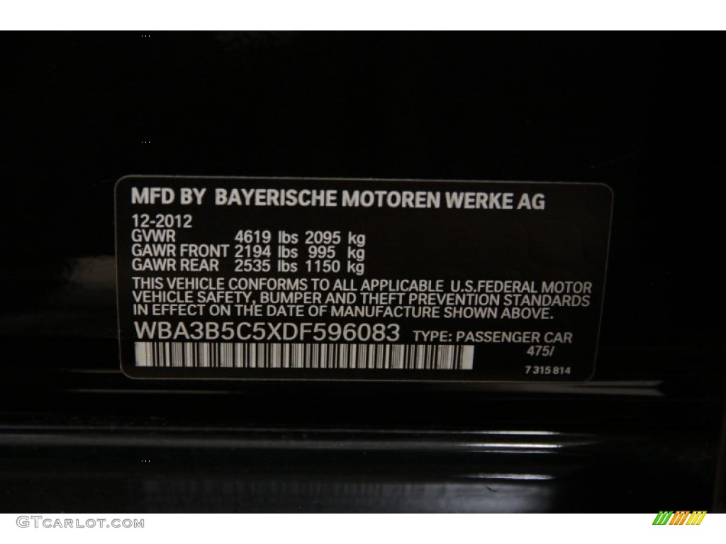 2013 3 Series 328i xDrive Sedan - Black Sapphire Metallic / Black photo #42