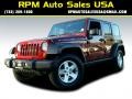 2010 Red Rock Crystal Pearl Jeep Wrangler Unlimited Rubicon 4x4  photo #1