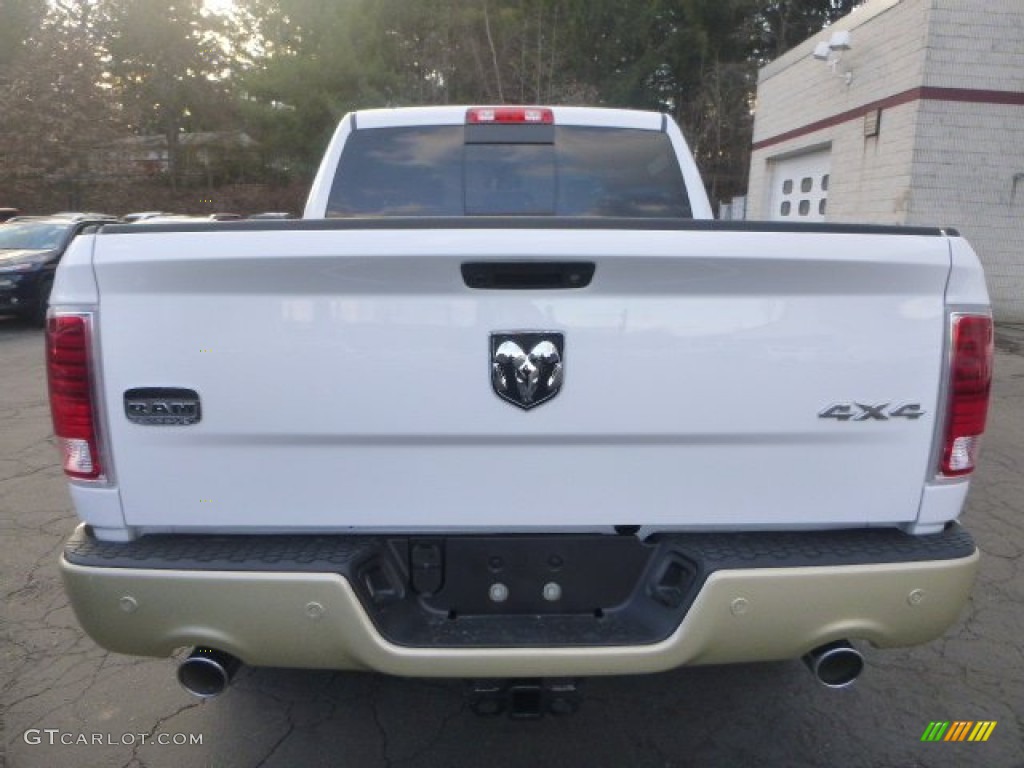 2015 1500 Laramie Long Horn Crew Cab 4x4 - Bright White / Canyon Brown/Light Frost photo #4