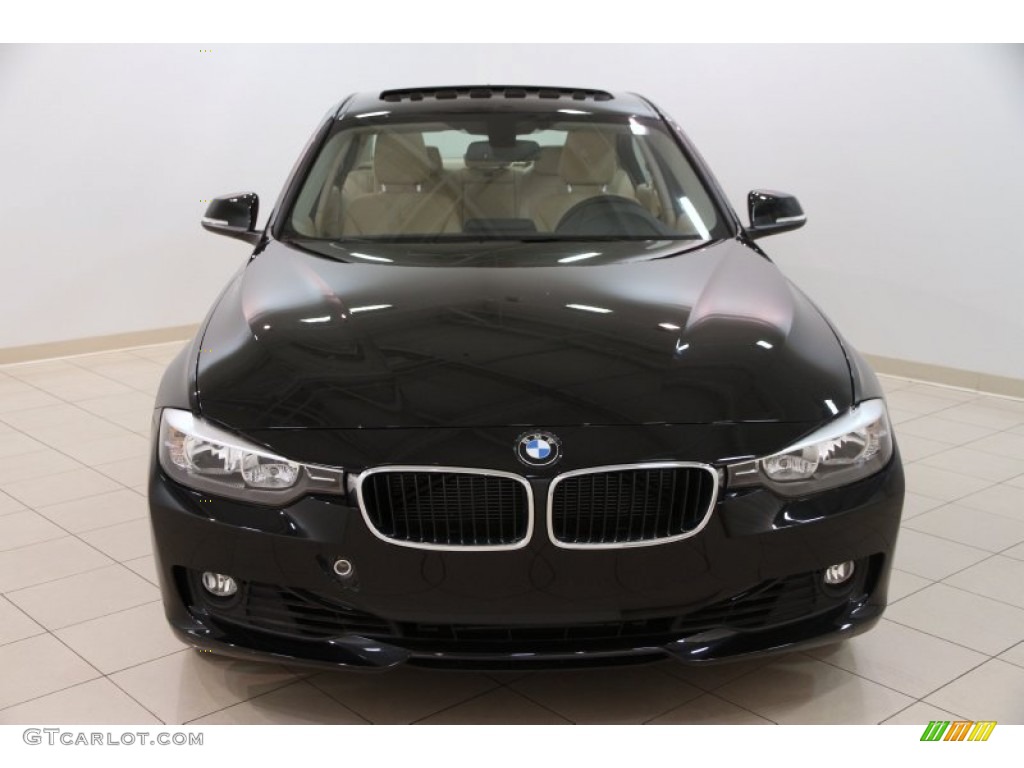2013 3 Series 328i xDrive Sedan - Jet Black / Venetian Beige photo #2