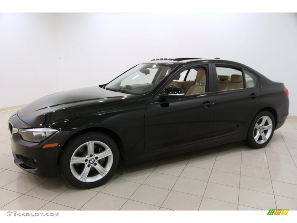 2013 3 Series 328i xDrive Sedan - Jet Black / Venetian Beige photo #3