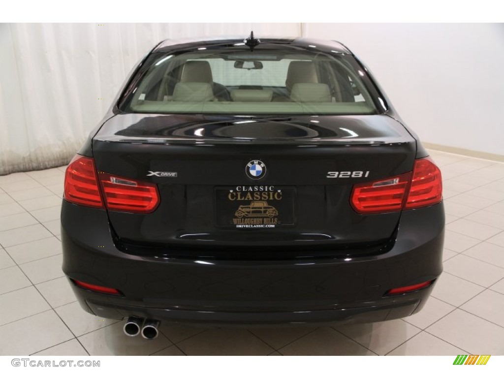 2013 3 Series 328i xDrive Sedan - Jet Black / Venetian Beige photo #44