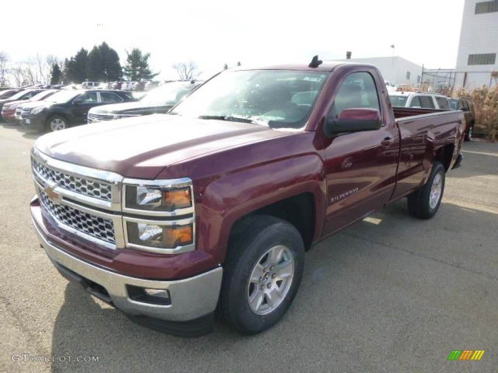 2015 Silverado 1500 LT Regular Cab 4x4 - Deep Ruby Metallic / Jet Black photo #2