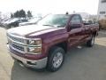 2015 Deep Ruby Metallic Chevrolet Silverado 1500 LT Regular Cab 4x4  photo #2