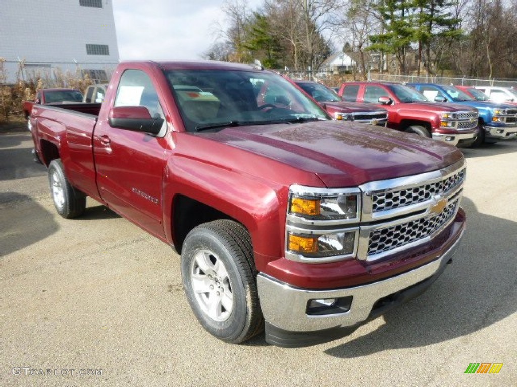 2015 Silverado 1500 LT Regular Cab 4x4 - Deep Ruby Metallic / Jet Black photo #4