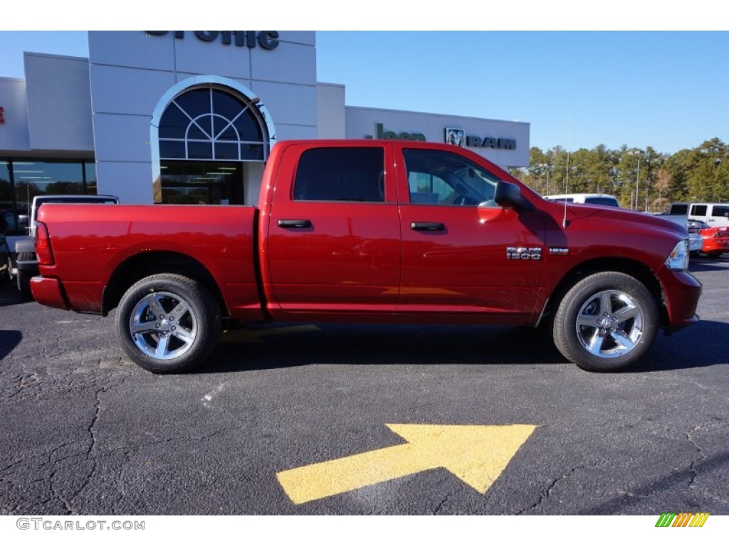 2014 1500 Express Crew Cab - Deep Cherry Red Crystal Pearl / Black/Diesel Gray photo #8