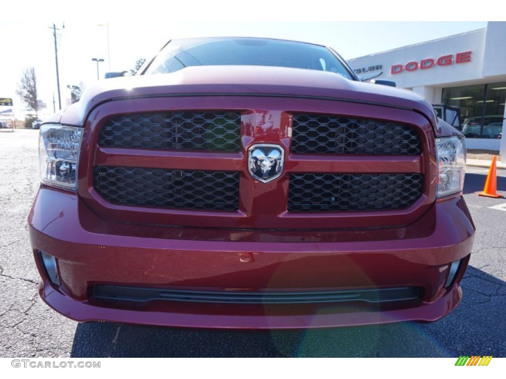 2014 1500 Express Quad Cab - Deep Cherry Red Crystal Pearl / Black/Diesel Gray photo #2