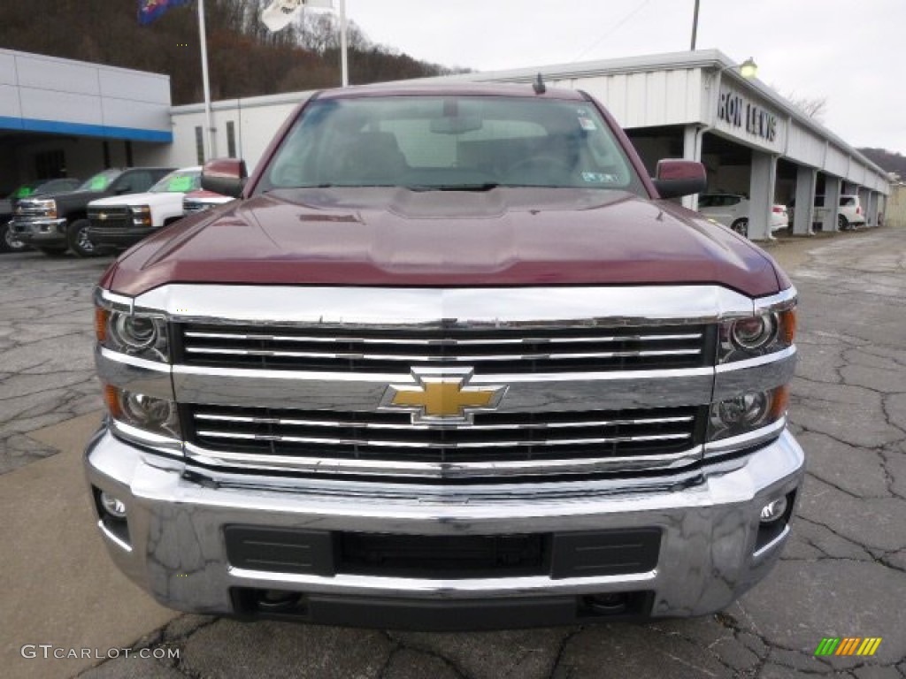 2015 Silverado 2500HD LT Double Cab 4x4 - Deep Ruby Metallic / Jet Black photo #3