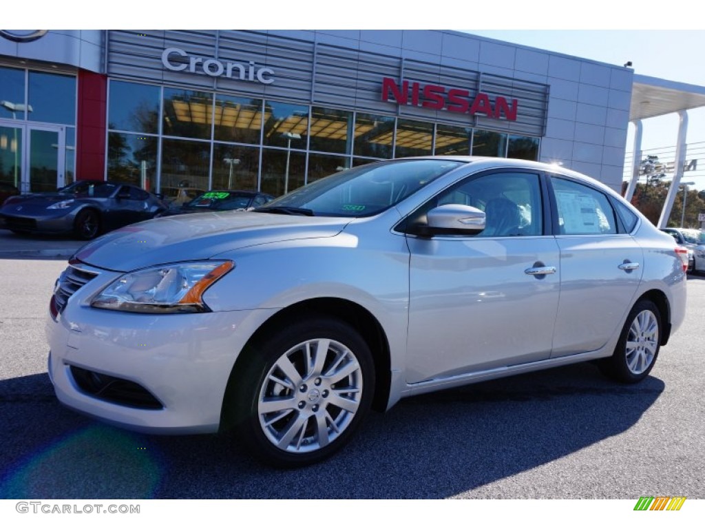 2014 Sentra SL - Brilliant Silver / Charcoal photo #1