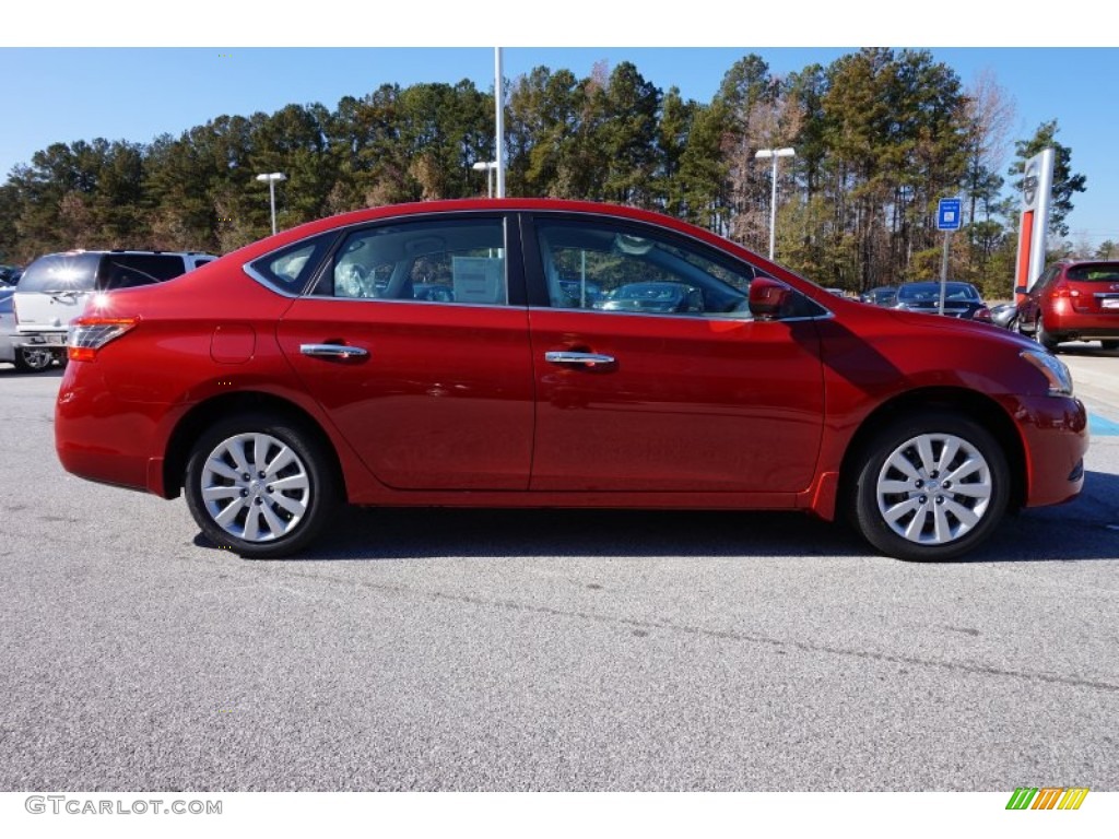 2014 Sentra S - Red Brick / Charcoal photo #6